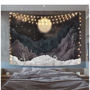 Moon and Mountain Tapestry